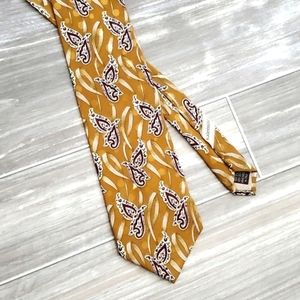Valentino Italian Silk Gold Necktie